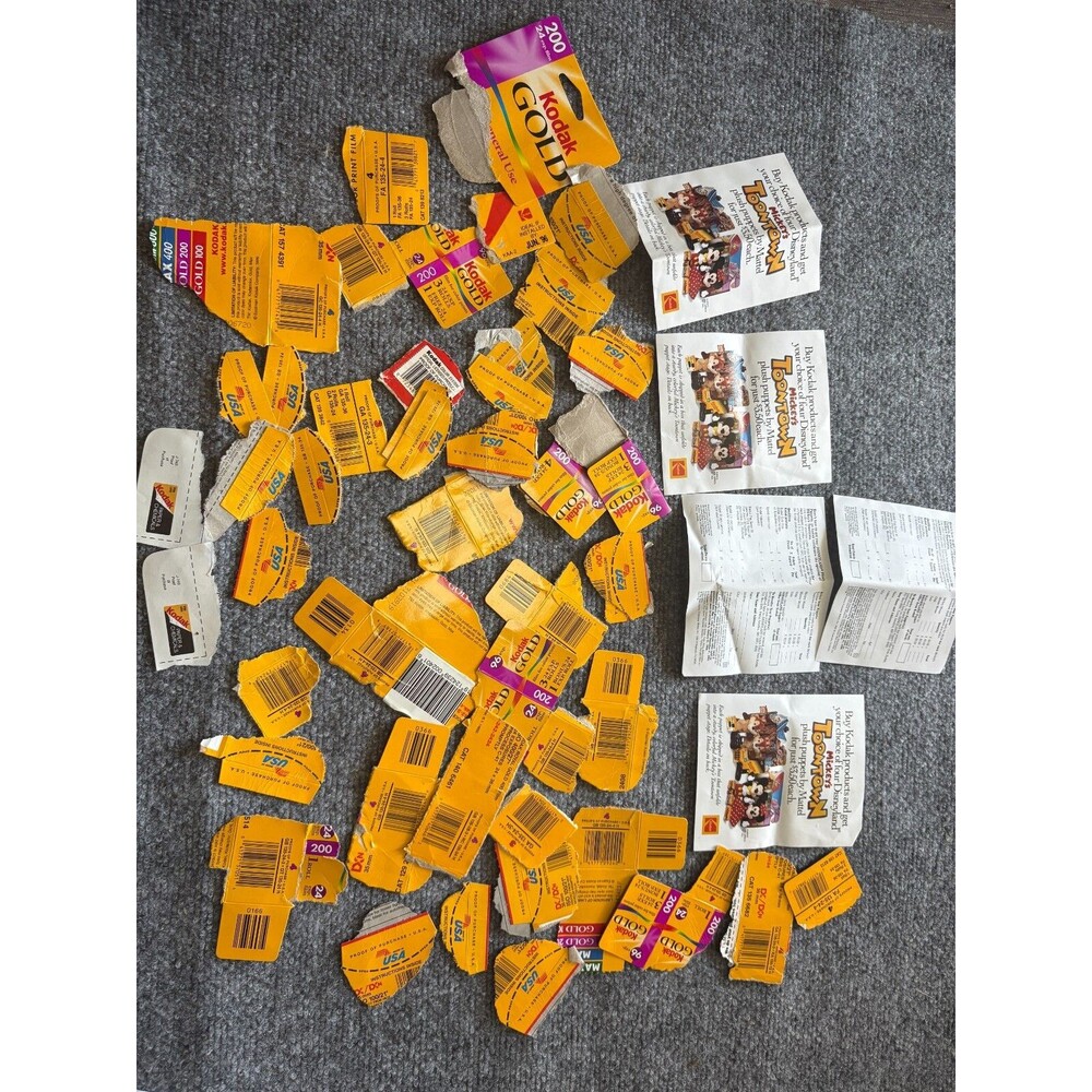 Lot of Kodak Film Proof Of Purchase Points UPC Labels 1990 s VTG Disney 1993 Add